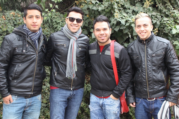 Esteban, nuestro vecino, junto a Gustavo, Emmanuel y Oscar en su paso por Chacras.
